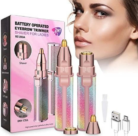 2 in 1 Rechargeable eye brow trimer