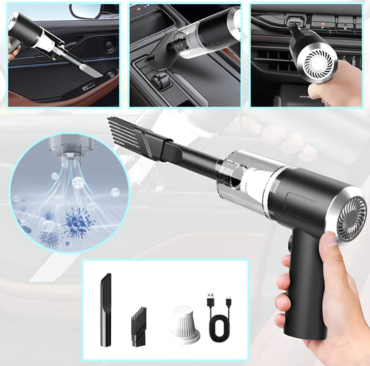 3 in 1 Vacuum Cleaner Rechargeable mini vacuum Cleaner portable handi size best for car & home use & more.