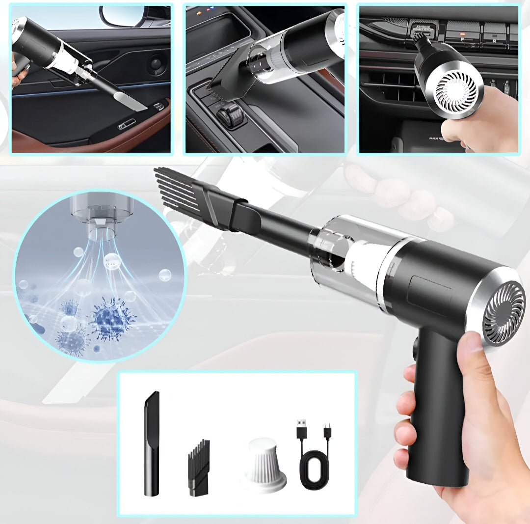 3 in 1 Vacuum Cleaner Rechargeable mini vacuum Cleaner portable handi size best for car & home use & more.