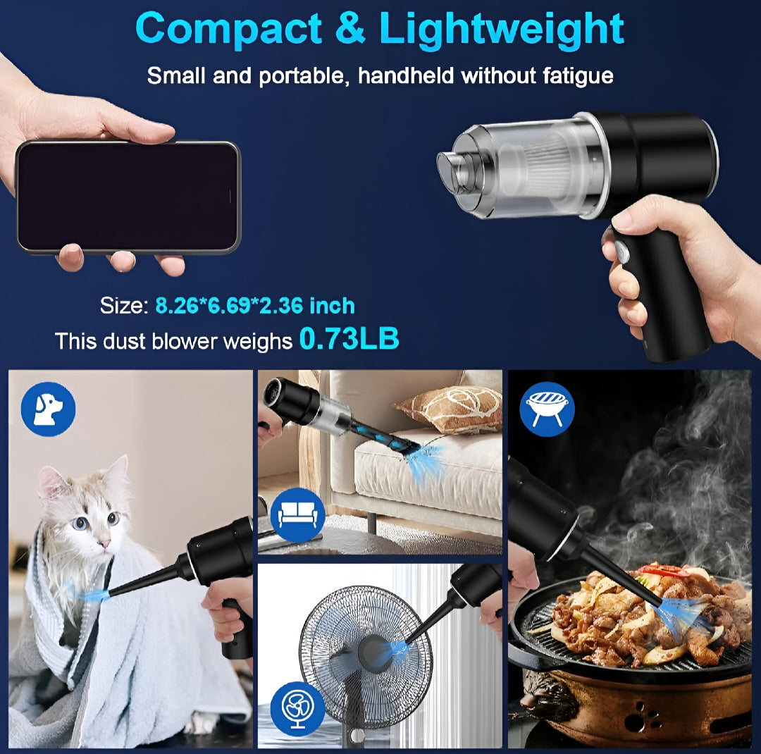 3 in 1 Vacuum Cleaner Rechargeable mini vacuum Cleaner portable handi size best for car & home use & more.