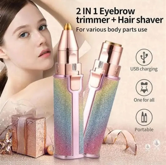 2 in 1 Rechargeable eye brow trimer