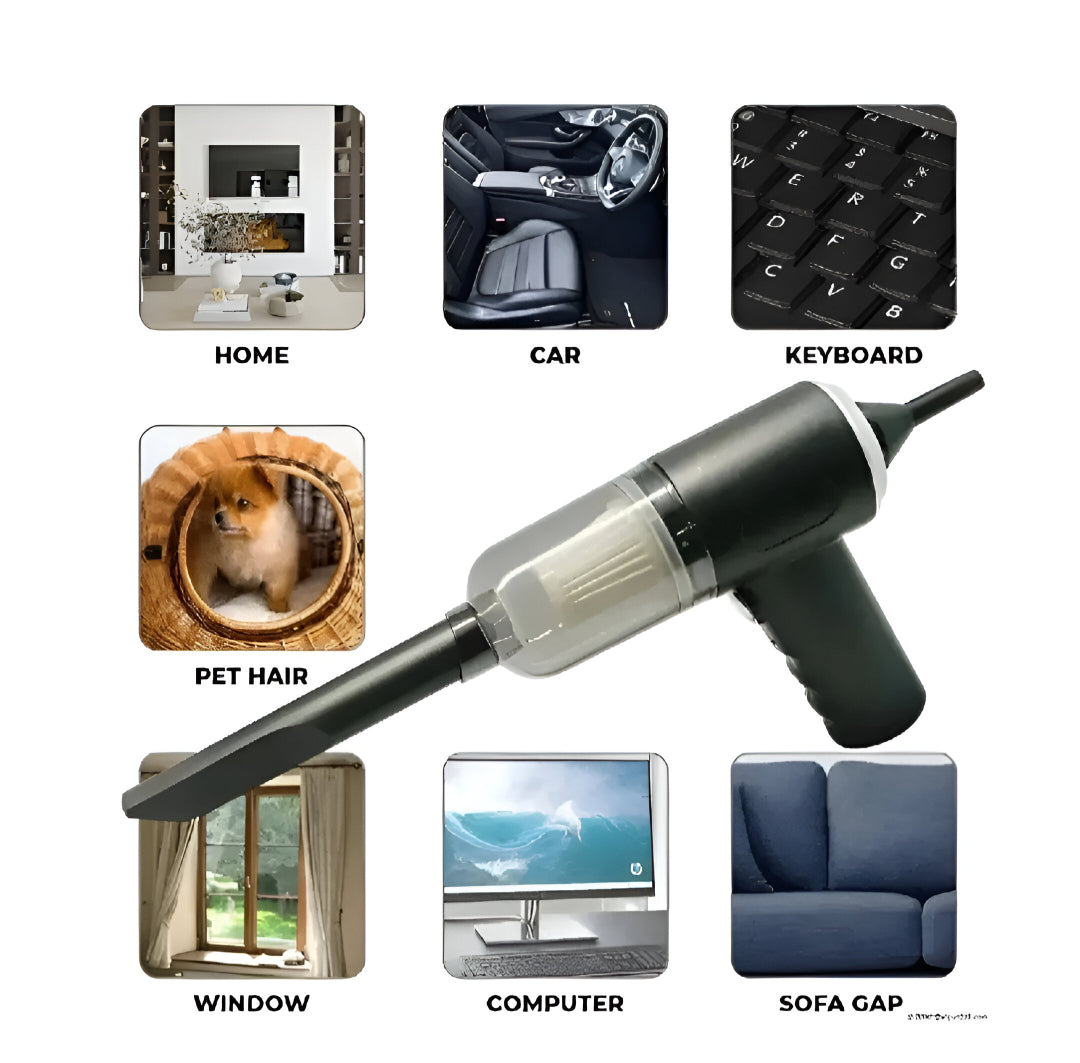 3 in 1 Vacuum Cleaner Rechargeable mini vacuum Cleaner portable handi size best for car & home use & more.